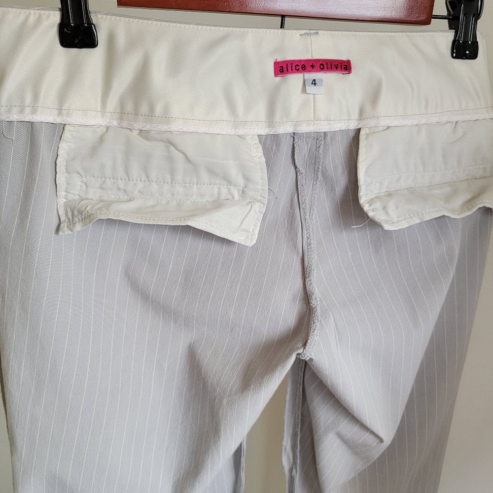 Alice + Olivia Pinstripe Career Trousers - Picture 9 of 13